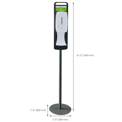 Floor Standing Automatic Touch Free Sensor Liquid Hand Sanitizer Dispenser with Dip Tray with the measurements