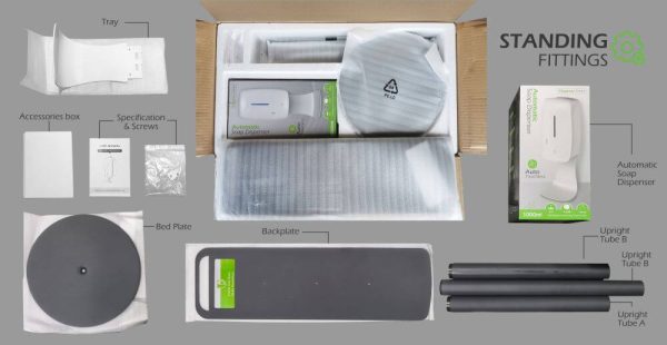 How the floor standing automatic touch-free sensor liquid hand sanitizer dispenser with dip tray is packed & shipped