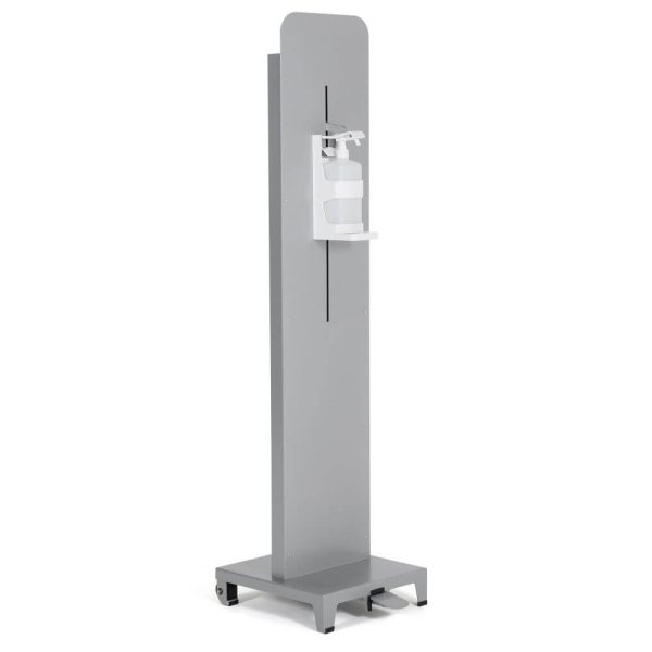 Gray Foot Operated Touchless Hand Sanitizer Dispenser