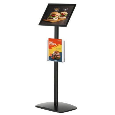 Pedestal Sign Holder with Clear Brochure Holder