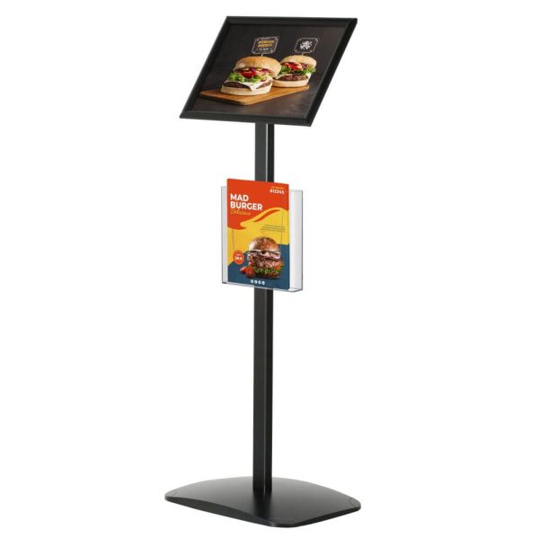 Pedestal Sign Holder with Clear Brochure Holder