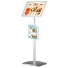 Pedestal Sign Holder with Clear brochure holder