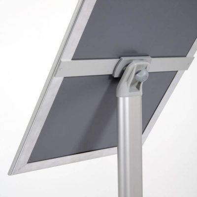 Pedestal Sign Holder with Clear brochure holder backing