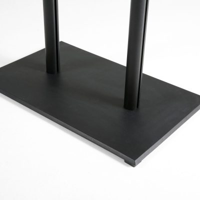 tempered-clear-glass-podium-Black-aluminum-frame-and-base-lectern-pulpit-desks