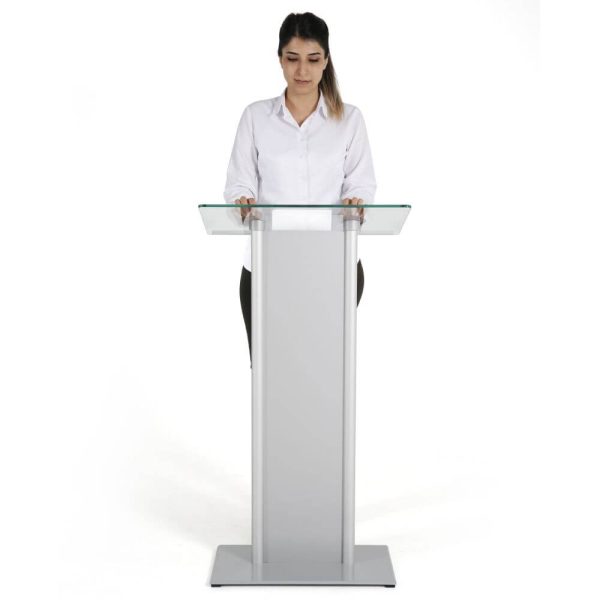 tempered-clear-glass-podium-with-aluminum-front-panel-silver-lectern-pulpit-desk (3)