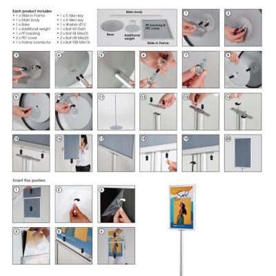 Building Instructions for the Pedestal Sign Holder Stand