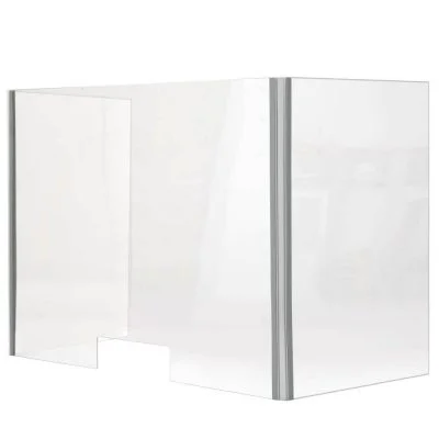 Foldable Sneeze Guard with Slot for Student Desk - Cough Barrier