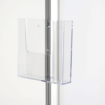 4x9 brochure holder with adapter to connect to the clear wall separator