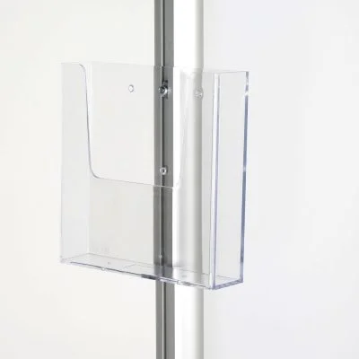 4x9 brochure holder with adapter to connect to the clear wall separator