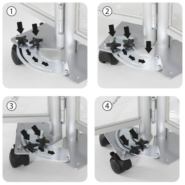 Clear Wall Frame 90 degree mechanism