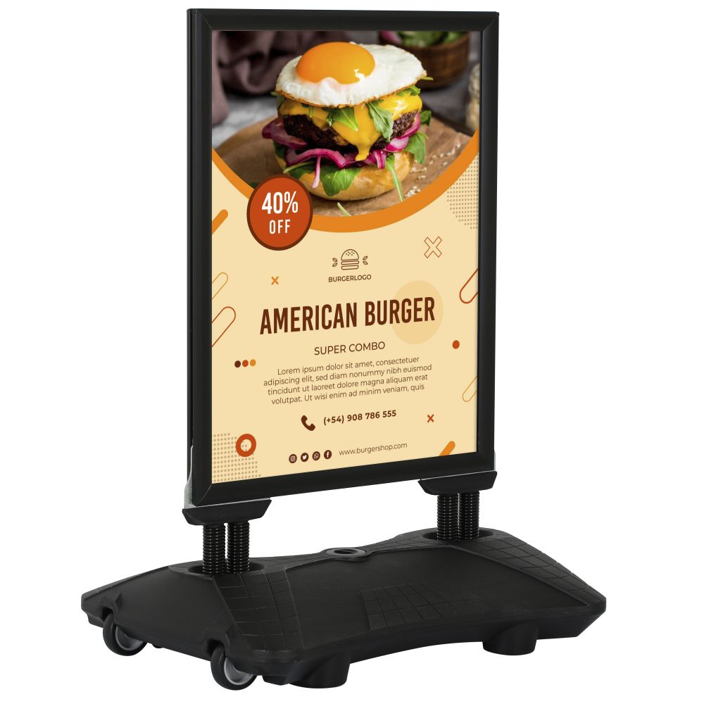 Extra Strong 22x28 Portable Poster Display Holder, Sign Stand with 16  Round Base | One or 2-Sided Viewing