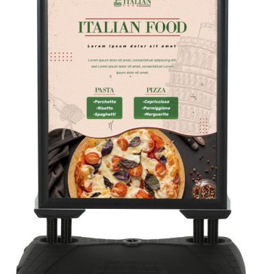 Outdoor Sidewalk Sign Holder - Black 30x40