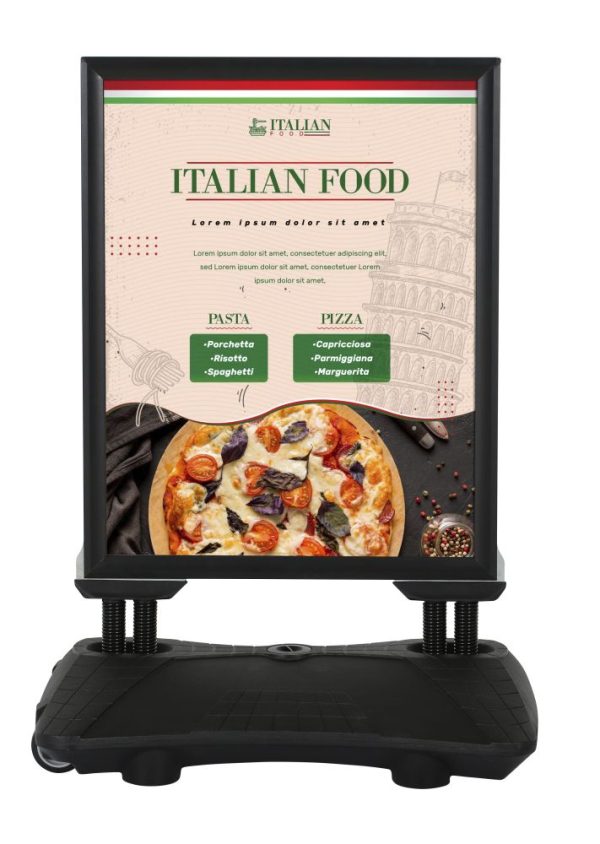 Outdoor Sidewalk Sign Holder - Black 30x40