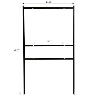 H Frame Real Estate Yard Sign and it's measurements