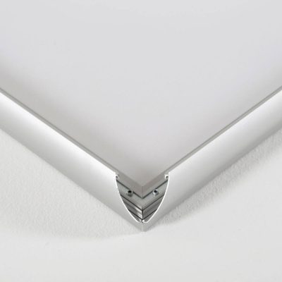 Corner of a LED Light Snap Poster Frame, Silver