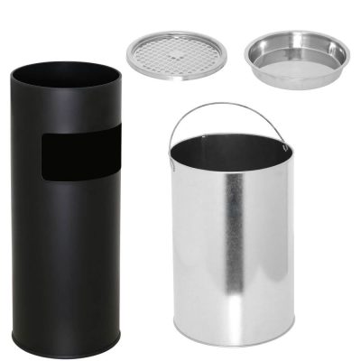 All the pieces included in the Ashtray Trash Can 4.8 Fallon With removable Inner Bucket