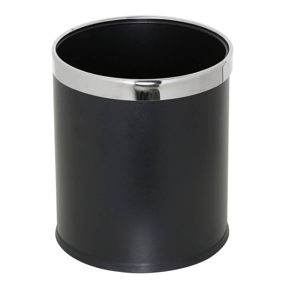 30 Gallon Stainless Steel Outdoor Trash Can, Open Top Garbage Can