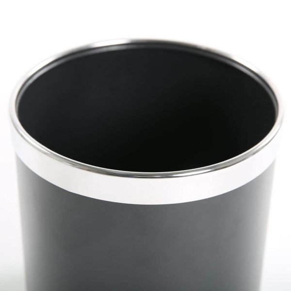 The top of the Black Open Top Waste Basket