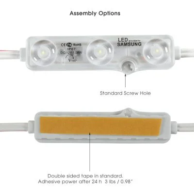 10 pcs 2835 3 LED Module 3000K White 100LM 160 deg Lens Letter Sign Billboard Backlight (3)