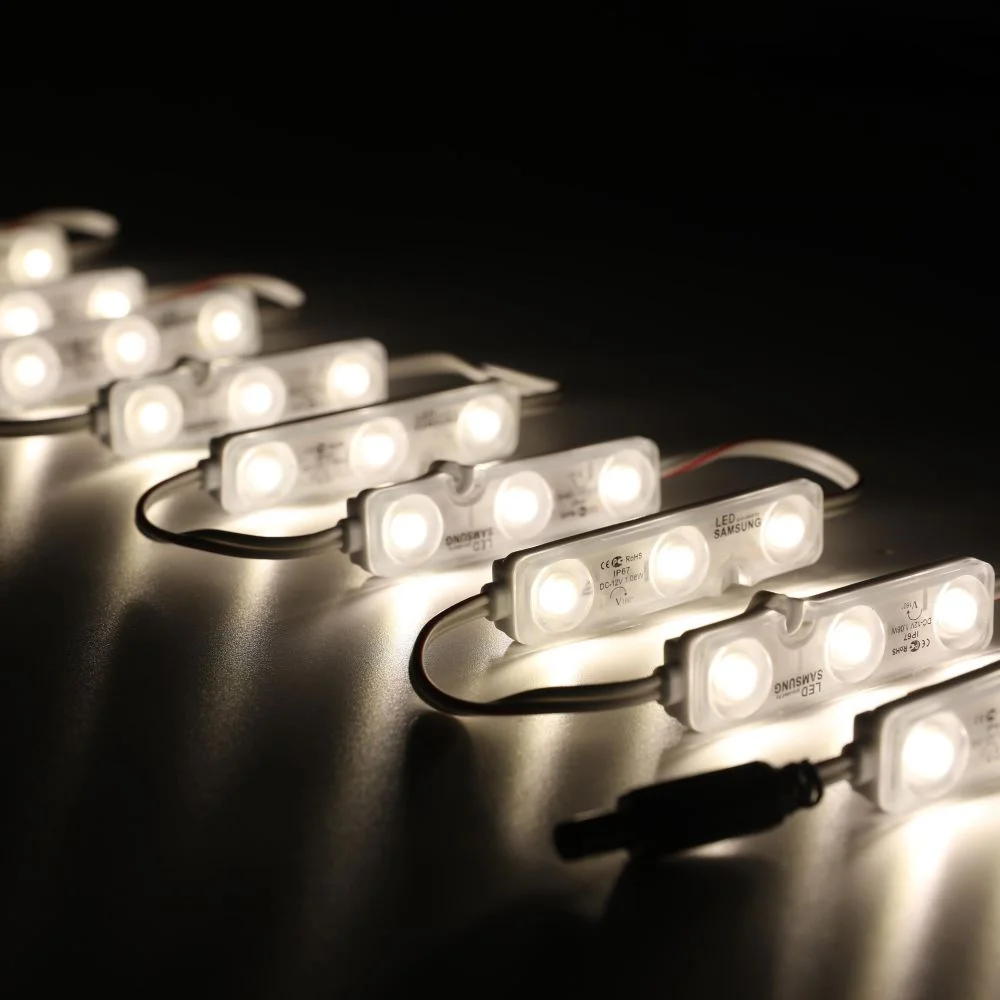 10 pcs 2835 3 LED Module 3000K White 100LM 160 deg Lens Letter Sign Billboard Backlight (6)