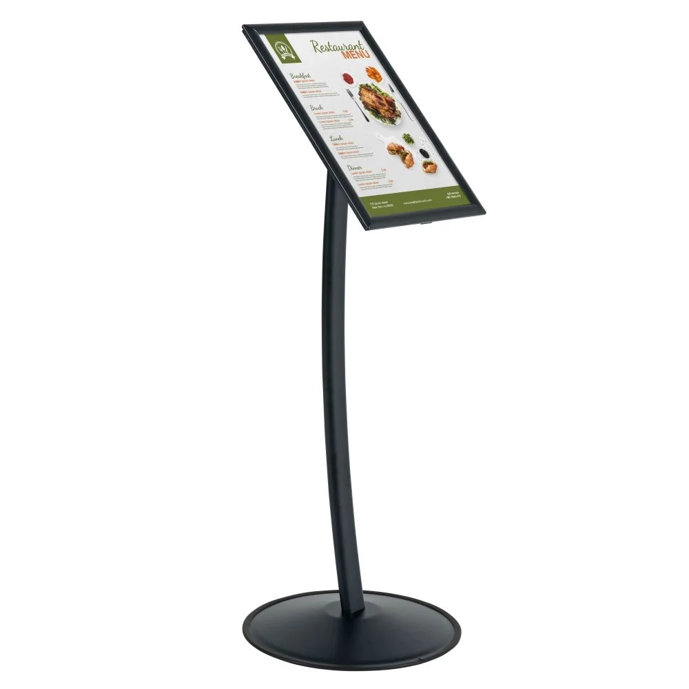 Pedestal Sign Holder Restaurant Menu Board Floor Standing 11x17 Anthracite Gray (1) Pedestal Sign Holder Restaurant Menu Board Floor Standing 11x17 Anthracite Gray (1)