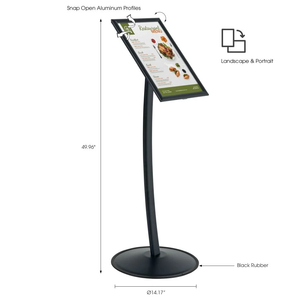 Pedestal Sign Holder Restaurant Menu Board Floor Standing 11x17 Anthracite Gray (2) Pedestal Sign Holder Restaurant Menu Board Floor Standing 11x17 Anthracite Gray (2)