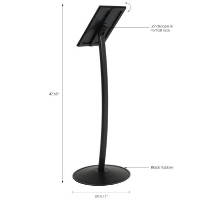 Pedestal Sign Holder Restaurant Menu Board Floor Standing 8.5x11 Black (3)