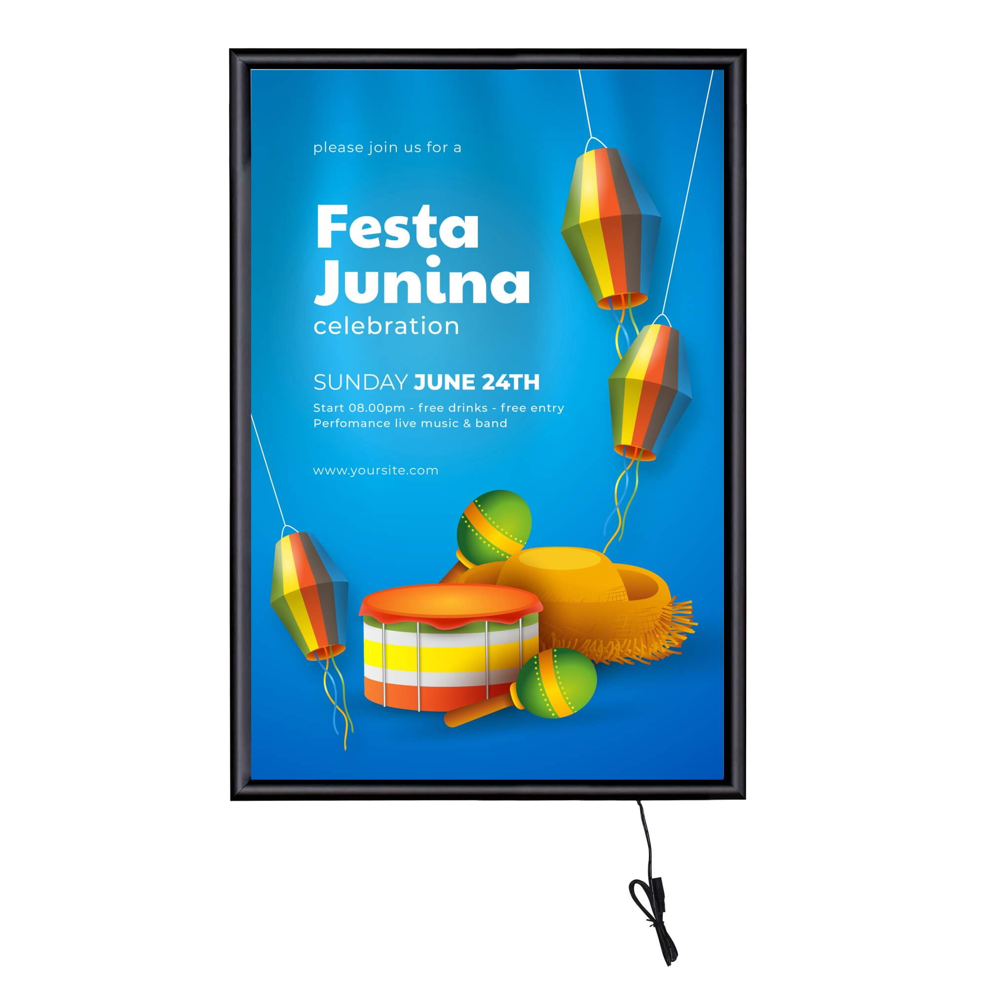 24x36 Oval Based Poster Display Stand Black - Displays Market