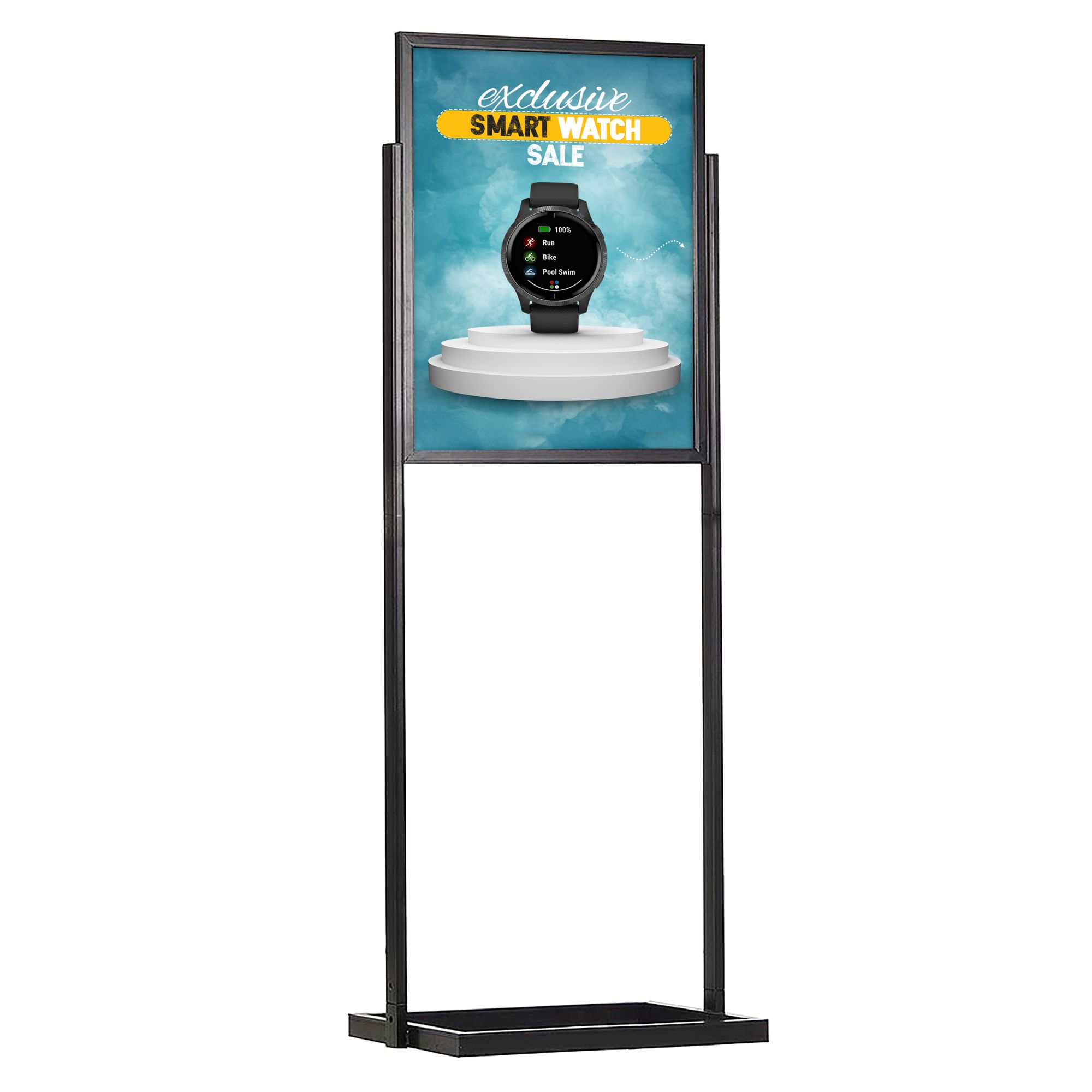 Black Metal Eco Infoboard - 1 Tier - Displays Market