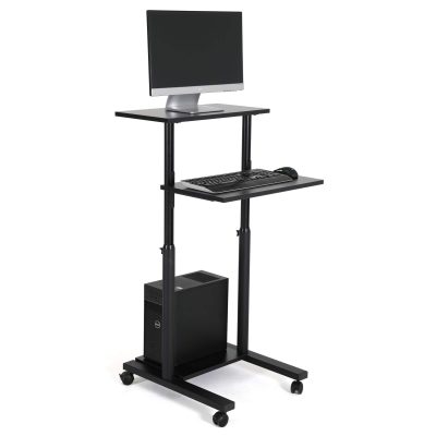 Adjustable Workstation with Lockable Wheels