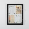 Lockable Sealed Magnetic Showboard 4x(8.5x11) Inches Aluminum Black