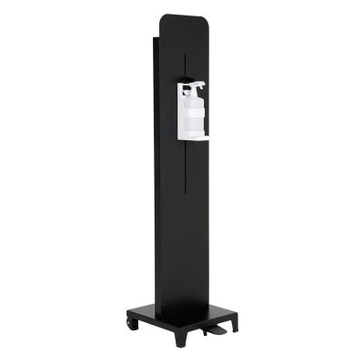 Black Touchless Hand Sanitizer Dispenser 1000 mL. (33.8 oz.) Manual Foot Operated