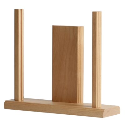 Duo Vintage Desktop Menu Holder Vintage Cut without Pocket (2 Pack) (Natural Wood, 5.5x8.5)