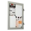 Lockable Sealed Magnetic Showboard 4x(8.5x11) Inches Aluminum Silver