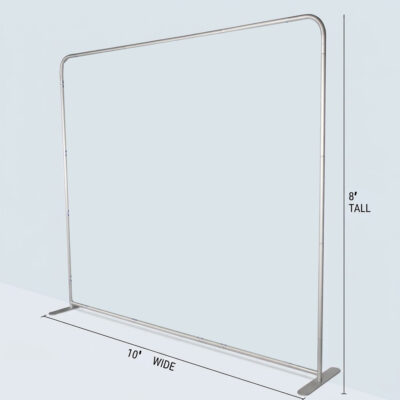10'W x 8'H Straight Tension Fabric Backwall Frame with Soft Bag (Hardware Only)
